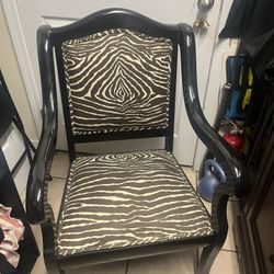 Zebra print chair