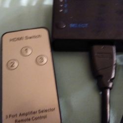 HDMI SWITCHER1,2,3 & Remote & NEW HDMI CORD