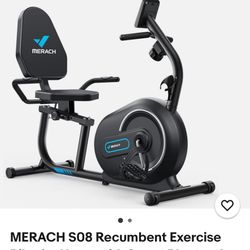MERACH S08 Recumbent Exercise Bike for Home with Smart Bluetooth