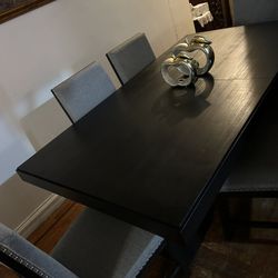 Black 6 Piece Dining Table 