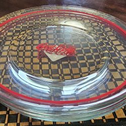 Vintage Coca Cola Glass Plates (Set Of 4)