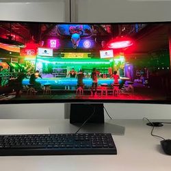 Like New 49 inch Samsung Odyssey OLED G9 curved gaming monitor/Smart TV HDR 4K 240Hz