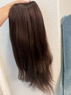 NEW! Full Shine U Part Wig 20in Dark Brown 