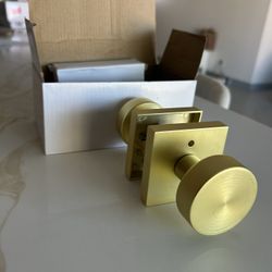 Gold Door Knobs Interior,for Bathroom (6pack)