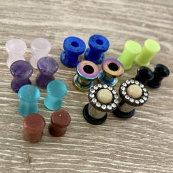 23 Pairs Of Gauged Earrings