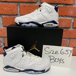 Nike Air Jordan 6 Retro ‘Midnight Navy’ Size 6.5Y (GS) Boys 