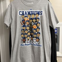 Pantone294 LA Dodgers 2020 World Series Champions Caricature T-shirt Men’s Medium MLB