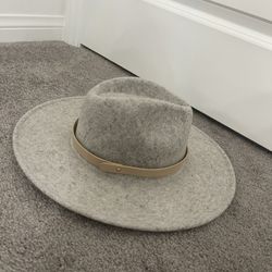 Grey Flat rim Hat