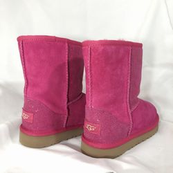 UGG Girls Size 3 Pink with Glitter NWOB