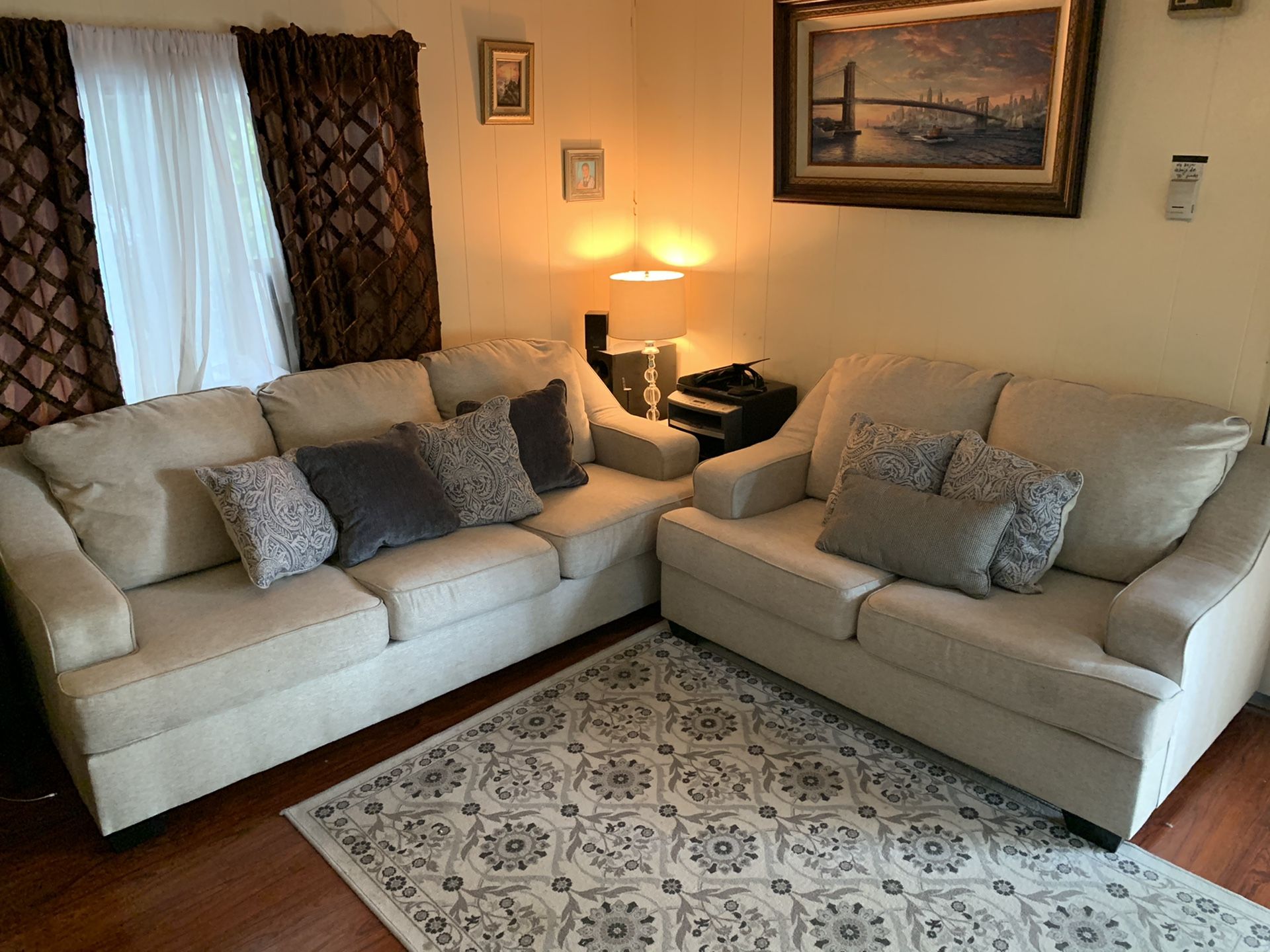 Living Spaces Sofa and Loveseat