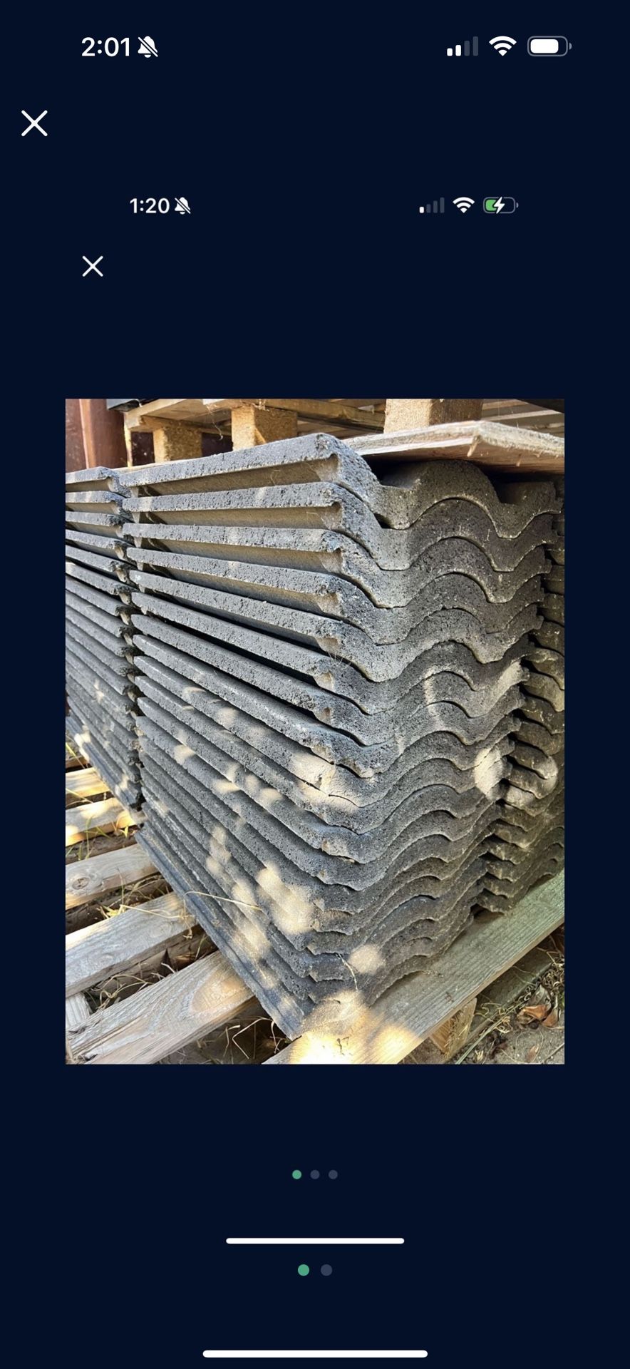 Concrete Roof Tiles 120 Total New never used.