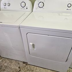 Amana Washer And Electric Dryer Matching Set Working Perfectly Fine Very Clean Super Capacity I Can Deliver To You 90 Days Warranty 