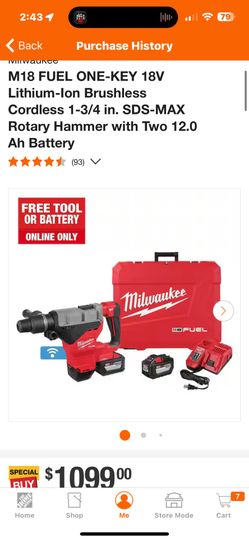 Rotary Hammer Milwaukee 