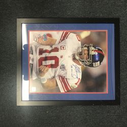 Eli Manning Autopgrahed Pic NFL Football