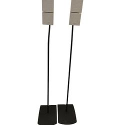 Bose Universal Floorstands - Black And  White  Cube Bose Speaker