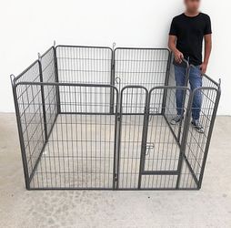 $115 (New) Heavy duty 40” tall x 32” wide x 8-panel pet playpen dog crate kennel exercise cage fence play pen