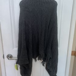 Sweater Poncho, One Size