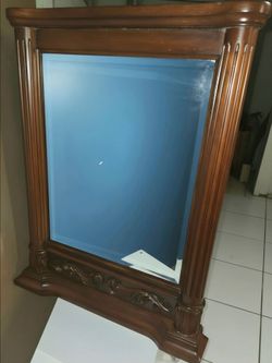 Vintage Solid Wood Pier Mirror / Wardrobe Door Accent Mirror