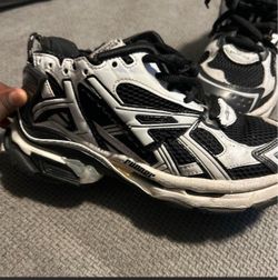 Balenciaga Runner Sneakers Black White
