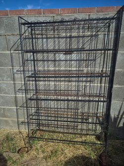 Steel Wire Shelf w/ 6 Shelves, Great for Outdoor Plants