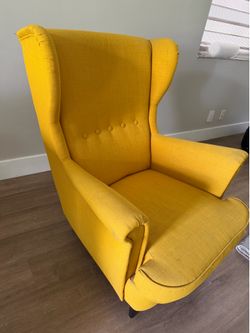 IKEA Strandmon Wing Chair – Mustard Yellow