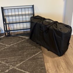 Twin Folding Bed w/ Memory Foam Mattress (75”x39”) — Never Used