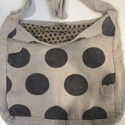 Sugarboo and Company Polka Dot Messenger Bag with inside pocket, fully lined