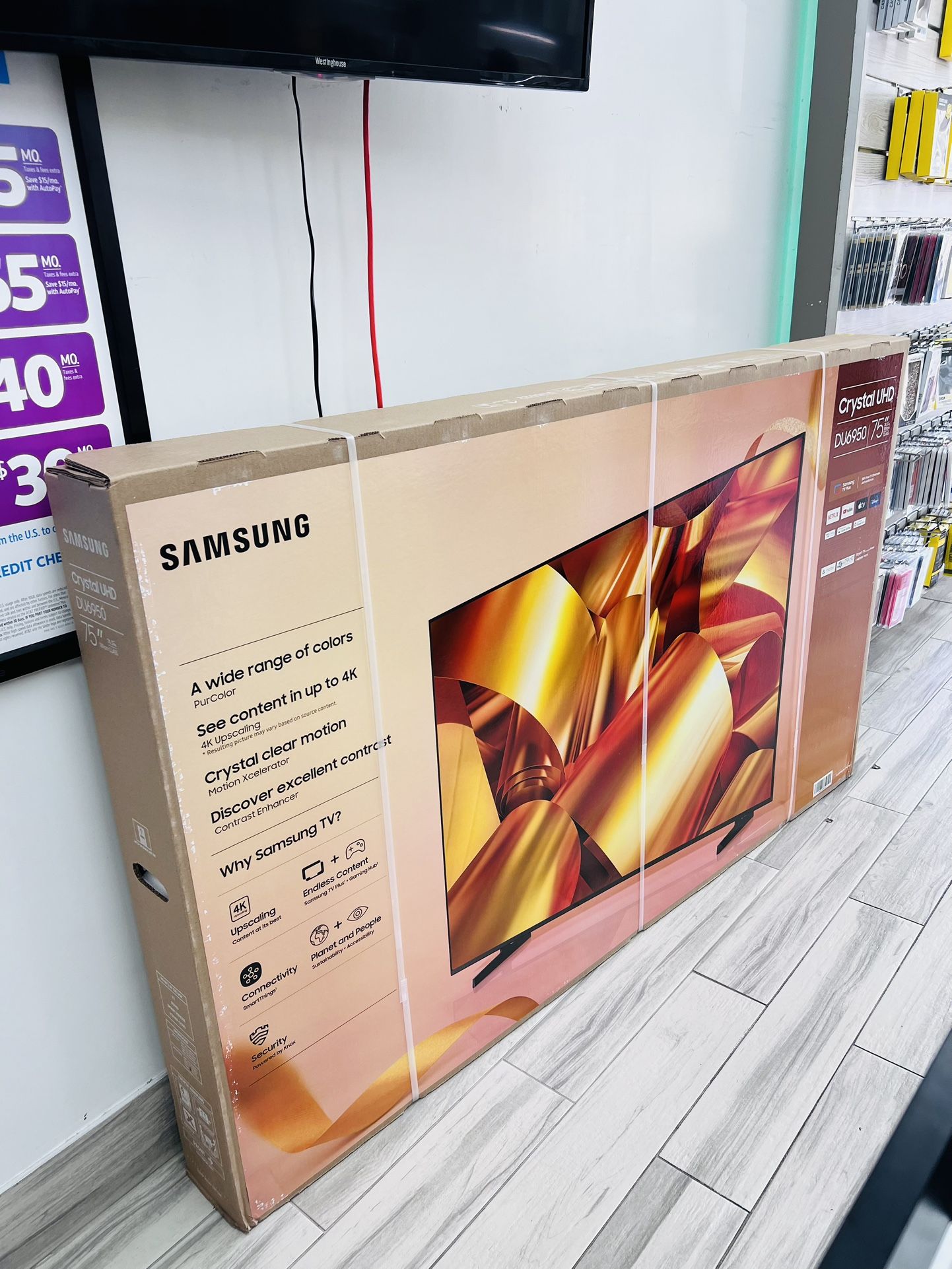 Samsung Smart TV 75”inch! Finance Only $50 Down Payment!