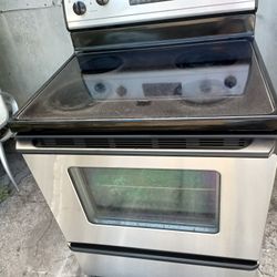 Whirlpool Imperial Series Stove Stainless Steel Glass Top 
