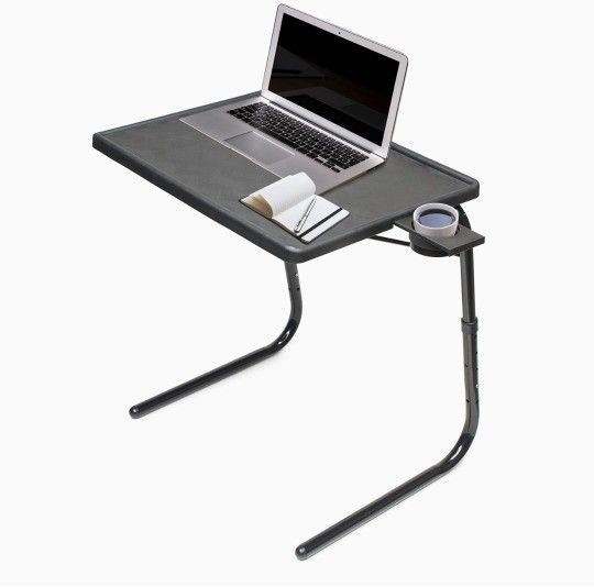 Table Mate II TV Tray Table - Folding TV Dinner Table, Couch Table Trays for Eating Snack Food, Stowaway Laptop Stand, Portable Bed Dinner Tray - Adju