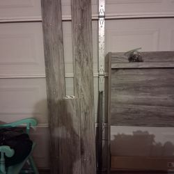 Complete Gray Tween Bed With LightsAt Headboard  Asking 100 Firm