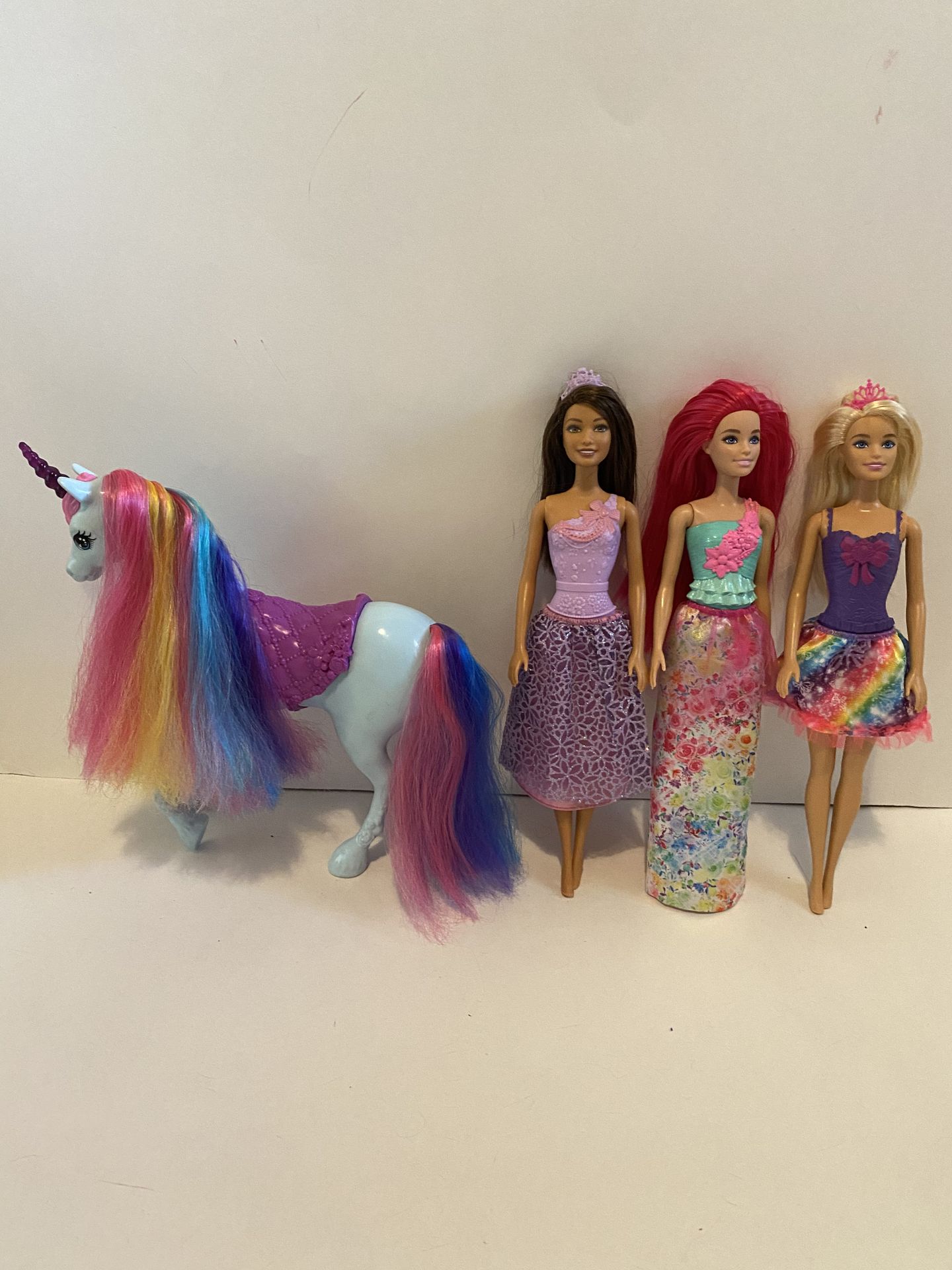 Barbie Dreamtopia rainbow unicorn and princesses