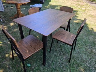 Dining Table Set with 4 Chairs Indoor/Outdoor
