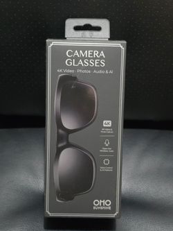OhO sunshine CAMERA GLASSES Bluetooth Audio 4k VIDEO Ai  AI69BLKC BRAND NEW!