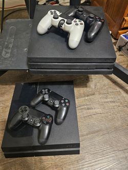 Two PS4 consoles — one PS4 Pro and one standard PS4