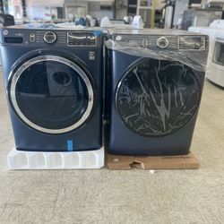 New GE Front Load Washer And Dryer Blue Sapphire- Financing Available 