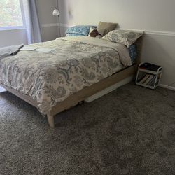 Queen Bed Frame And Side Table