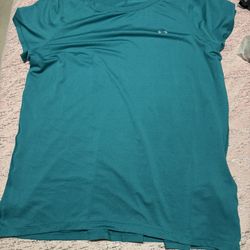 Nwt Womens Xl Teal Green  Heat Gear Under Armour Shirt 