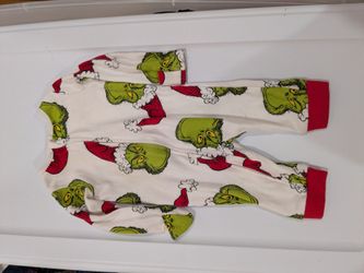 Grinch Christmas Baby Zip-Up Pajama Onesie