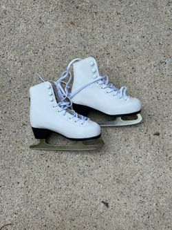 Kids’ White Figure Ice Skates – Size 1