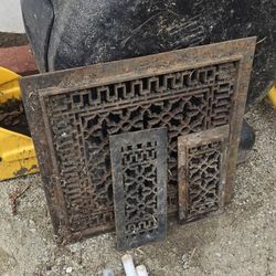 Antique cast iron heating grates
