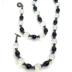 Sterling Amethyst and Opalite Necklace