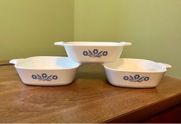 Vintage Corning Ware Blue Cornflower P-41 Petite Pans – Set of 3