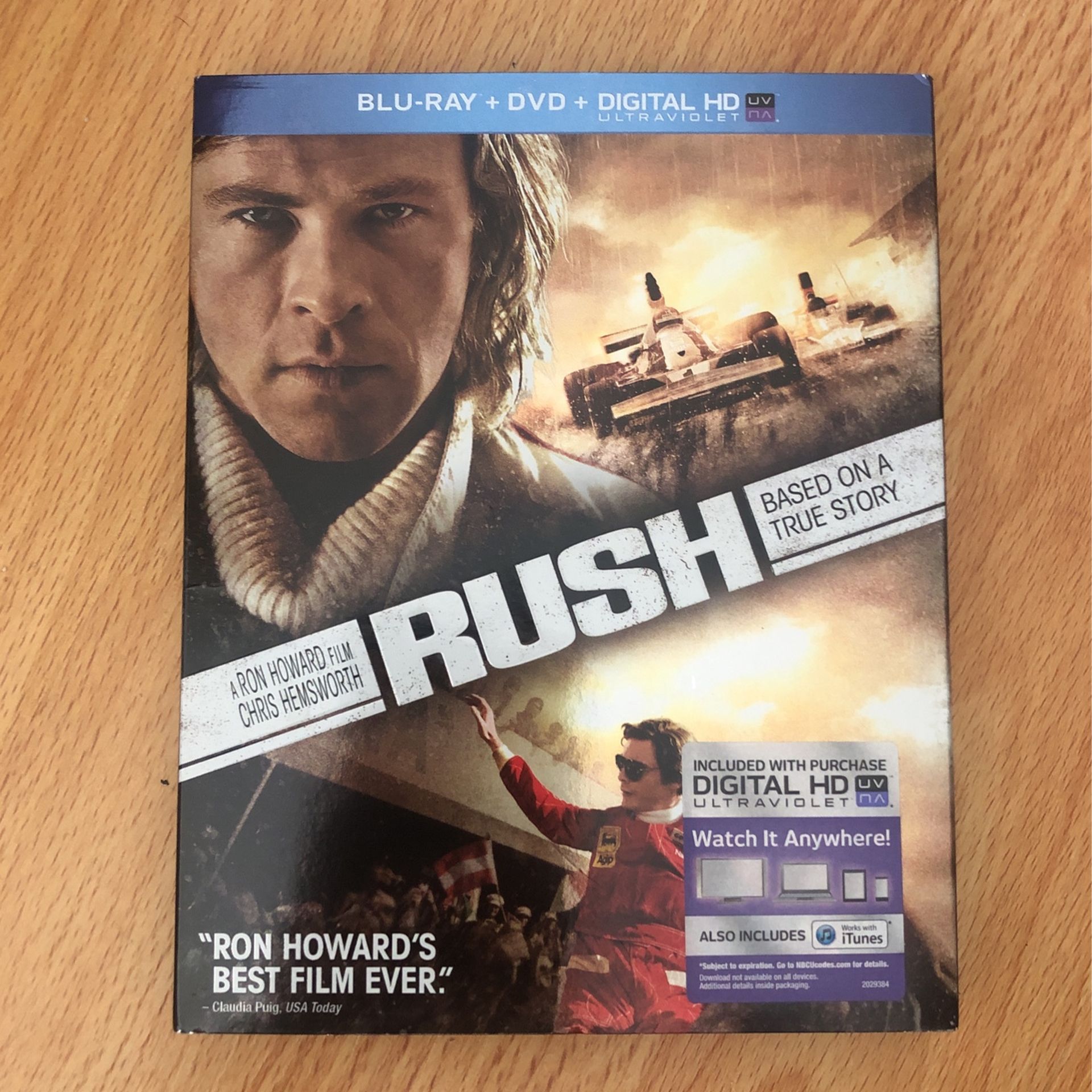 Rush movie Blu Ray + Dvd + Digital HD