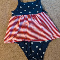 Baby 4th of July onesie dress 
