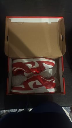 nike dunk low lows red and white