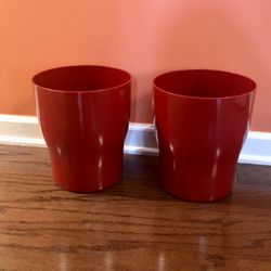Red Trash Cans 