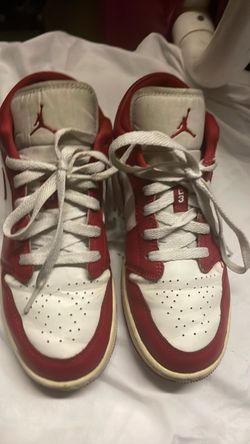 Air Jordan 1 Red and White Sneakers