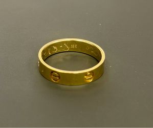 18k Cartier design ring yellow gold solid size 10