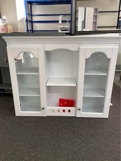 New assembled Bathroom Medicine Cabinet 36" x 28" Wall Mount Bathroom Storage Cabinet  Glass Door